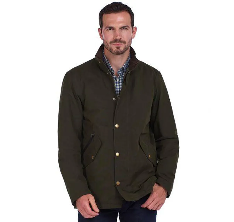 Barbour Chester Mens Jacket Dark Olive-1